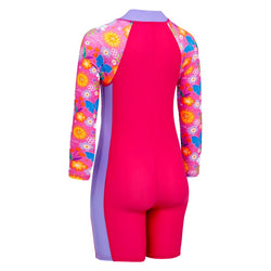 Zoggs Girls Long Sleeve Sizzle Print All-In-One