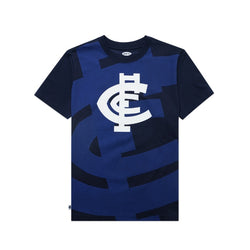 AFL Youth Oversize Logo Tee Carlton Blues