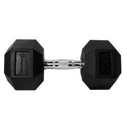 20KG Rubber Hex Dumbbell