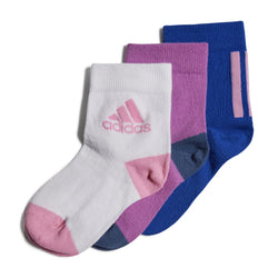 Adidas Little Kids Ankle Socks 3 Pack
