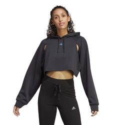 Adidas Womens HIIT Aeroready Crop Training Hoodie