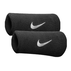 Nike Swoosh Doublewide Wristbands Black/White