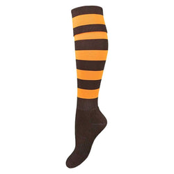 Sekem Elite Footy Socks Brown / Gold Hawthorn