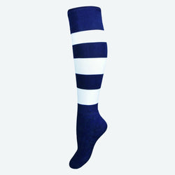 Sekem Elite Footy Socks Navy / White Geelong