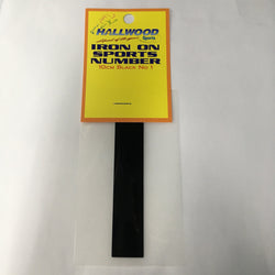 Iron on Sports Number 10cm 1 Black