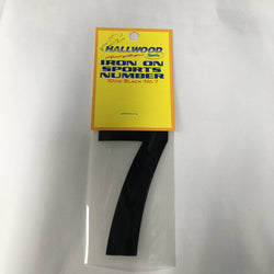Iron on Sports Number 10cm 7 Black