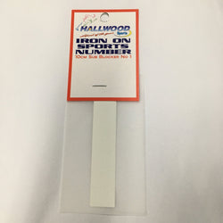Iron on Sports Number 10cm 1 White