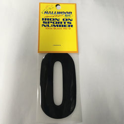 Iron on Sports Number 10cm 0 Black