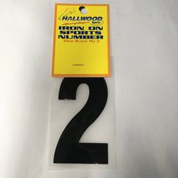 Iron on Sports Number 10cm 2 Black